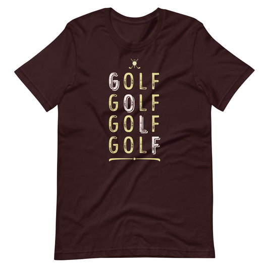 GOLF Connect Four in Oxblood Black t-shirt